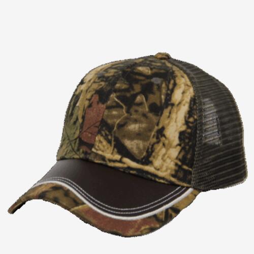 Safari PU Trucker Cap – Brown Camo Thumbnail